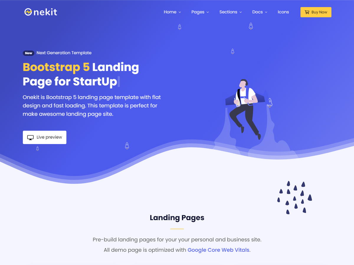 Onekit Bootstrap 5 Landing Page Template Made Themes